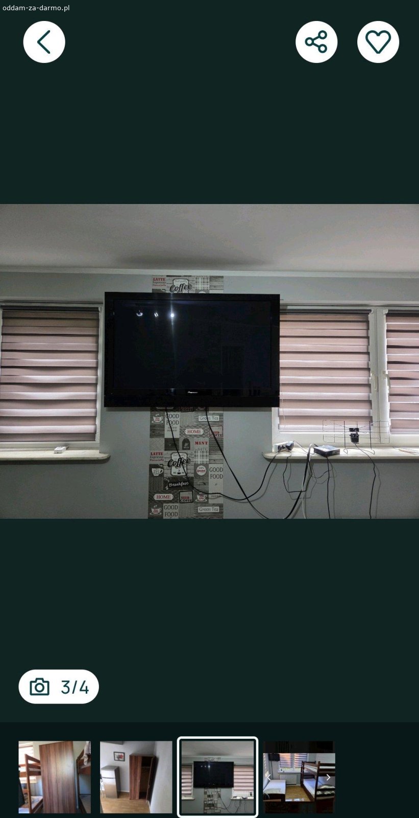 ? WYPOSAŻENIE HOSTELU ZA DARMO. ? WYPOSAŻENIE HOSTELU ZA DARMO (40+ łóżek, meble, AGD) - Odbiór do soboty!

Oddam za darmo wyposażenie hostelu. Wszystko do zabrania w całości lub w większych partiach.
Co jest do wzięcia:
?️ Łóżka piętrowe: ok. 40 sztuk.?️ Łóżka pojedyncze: kilka sztuk.
? Wyposażenie wspólne: Stoły, krzesła, szafy.
? Sprzęt: Telewizory, lodówki, mikrofale, czajniki.
? Inne: Wiele innych elementów wyposażenia.⚠️

 WARUNKI:Odbiór osobisty i transport we własnym zakresie.
Koniecznie do soboty [Data, np. 09.05]!
? Lokalizacja: Warszawa Wawer
Kto pierwszy, ten lepszy.Zainteresowany? 
Wyślij SMS: ? 604204343